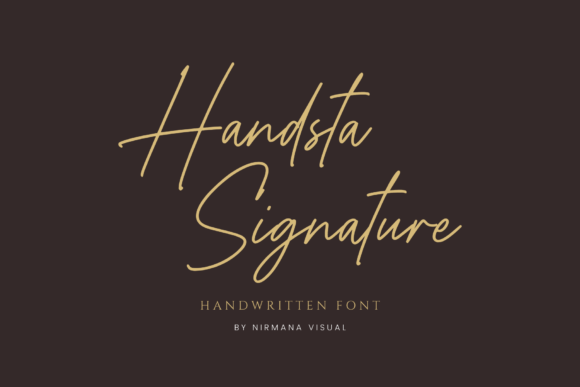 Handsta Signature Font Poster 1