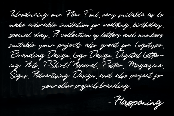 Happening Font Poster 2