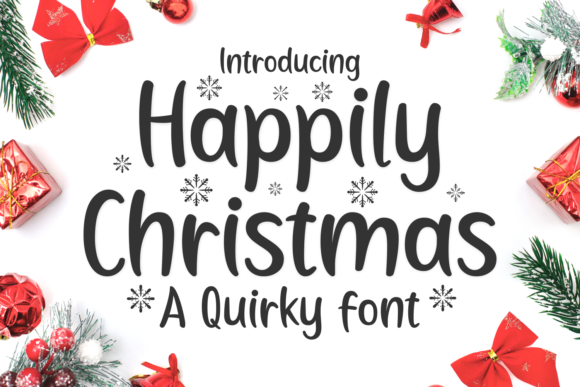 Happily Christmas Font Happily Christmas Font Poster 1
