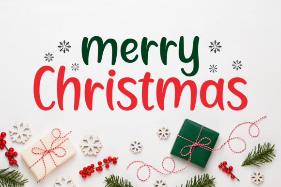 Happily Christmas Font Poster 2