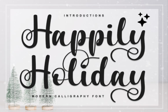 Happily Holiday Font Poster 1