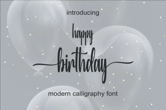 Happy Birthday Font Poster 1