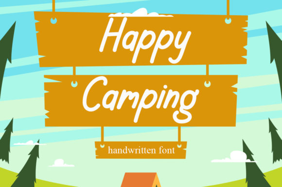 Happy Camping Font Poster 1