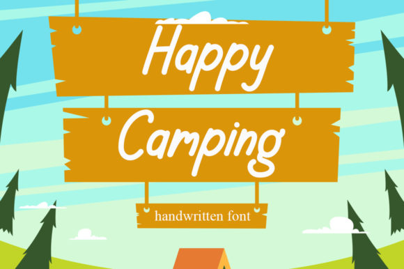 Happy Camping Font Poster 1