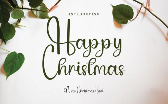 Happy Christmas Font Happy Christmas Font Poster 1