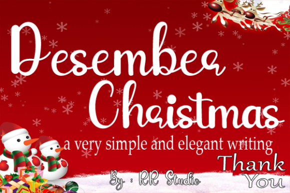 Happy Christmas Font Poster 2