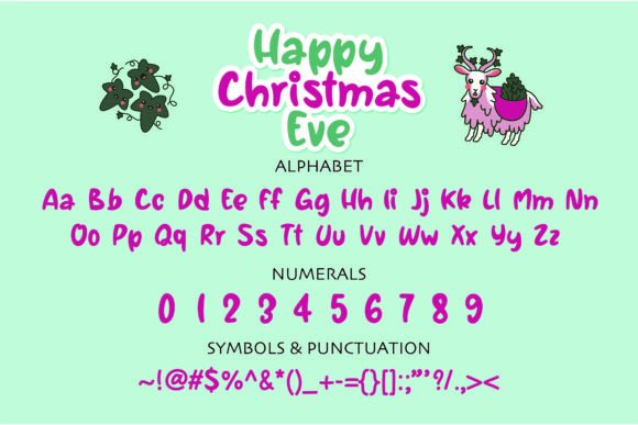 Happy Christmas Eve Font Poster 2