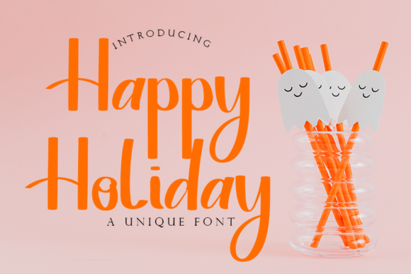 Happy Holiday Font Poster 1