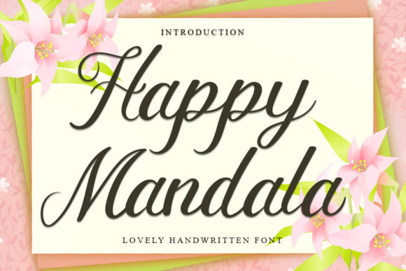 Happy Mandala Font Poster 1