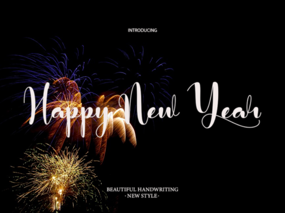 Happy New Year Font Poster 1