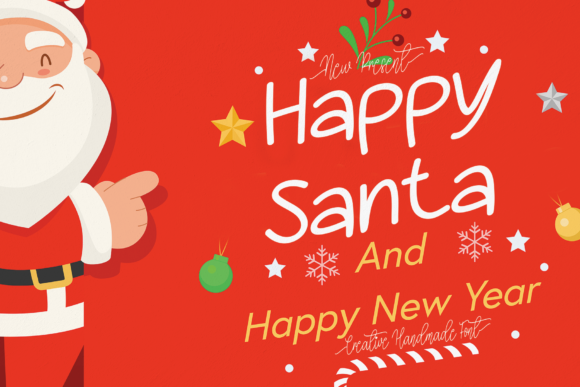 Happy Santa Font Poster 1