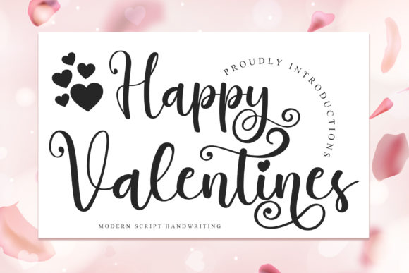 Happy Valentines Font Poster 1