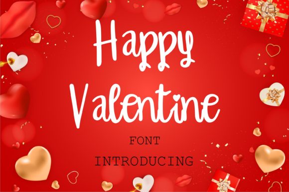 Happy Valentines Font Poster 1