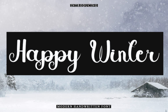 Happy Winter Font Poster 1