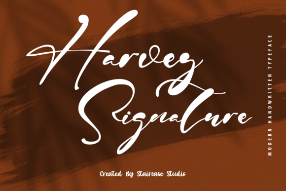Harvey Signature Font Poster 1