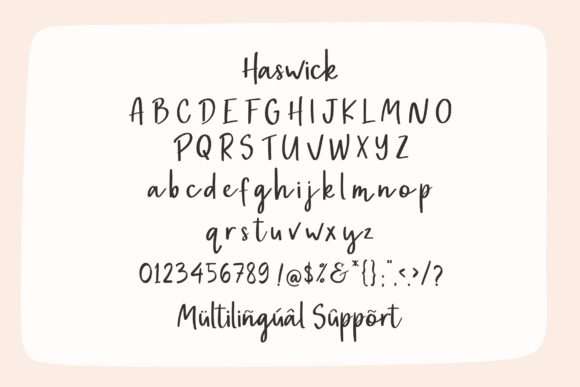 Haswick Font Poster 8