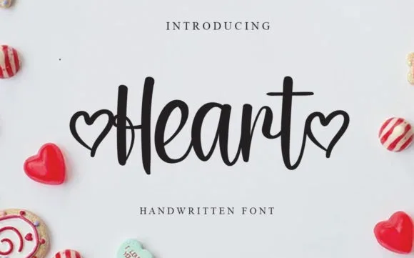 Heart Font Heart Font Poster 1