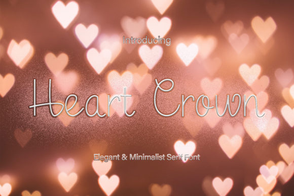 Heart Crown Font Poster 1