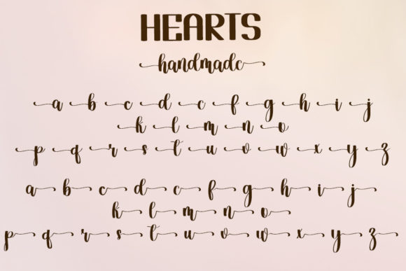 Hearts Handmade Font Poster 3