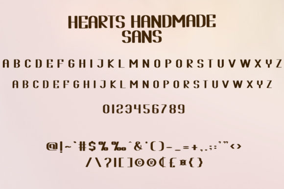 Hearts Handmade Font Poster 4