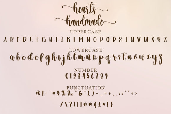 Hearts Handmade Font Poster 5