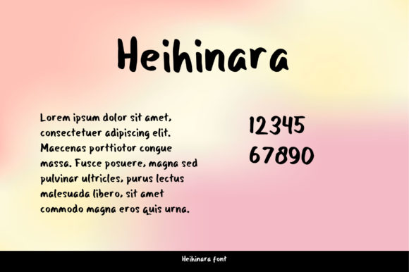 Heihinara Font Poster 2