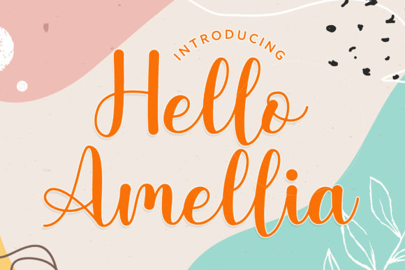 Hello Amellia Font Poster 1