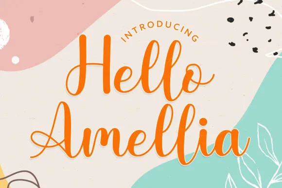 Hello Amellia Font Hello Amellia Font Poster 1