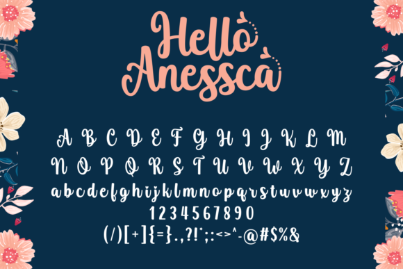 Hello Anessca Font Poster 7