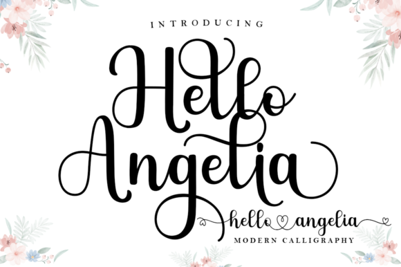 Hello Angelia Font Poster 1
