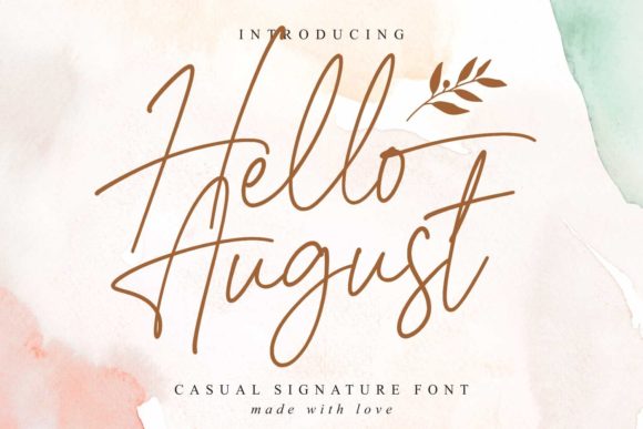 Hello August Font Poster 1