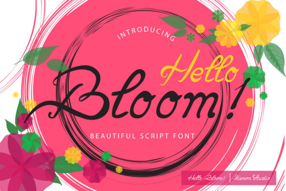 Hello Bloom Font Poster 1