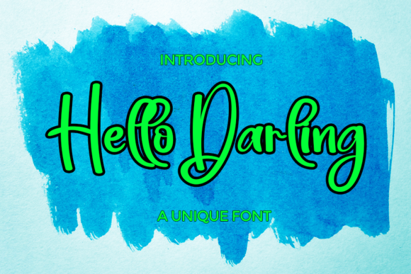 Hello Darling Font Poster 1