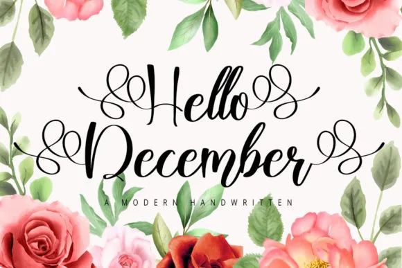 Hello December Font Hello December Font Poster 1