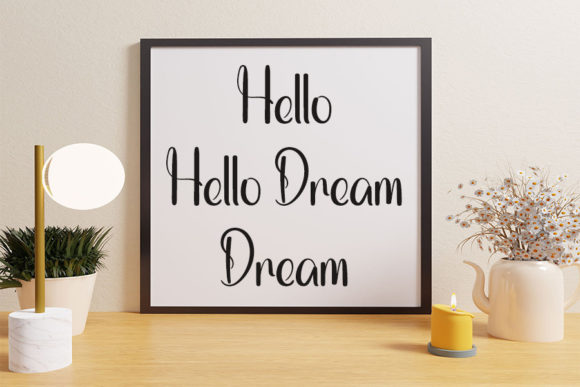 Hello Dream Font Poster 4