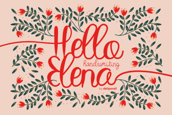 Hello Elena Font Poster 1