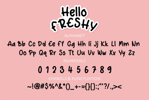 Hello Freshy Font Poster 2