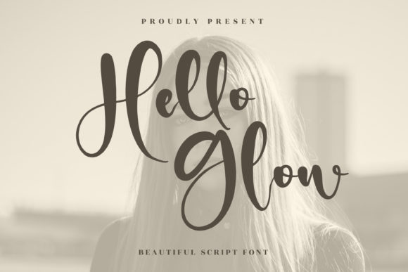 Hello Glow Font Poster 1
