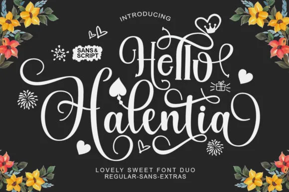 Hello Halentia Font Hello Halentia Font Poster 1