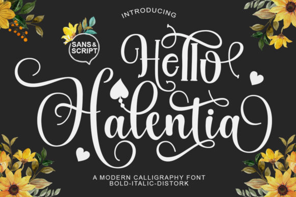 Hello Halentia Font Poster 3
