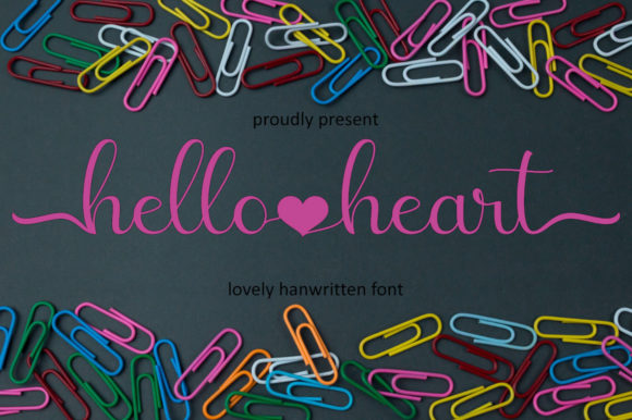 Hello Heart Font Poster 1