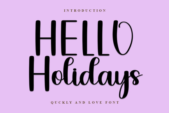 Hello Holidays Font Poster 1