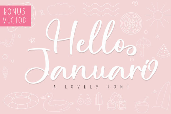 Hello Januari Font Poster 1