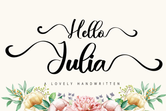 Hello Julia Font Poster 1