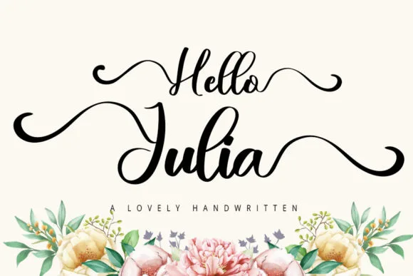 Hello Julia Font Poster 1