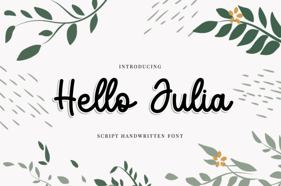 Hello Julia Font Poster 1