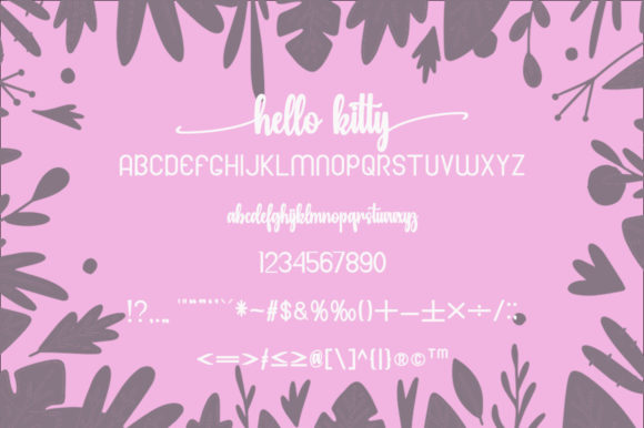 Hello Kitty Font Poster 4