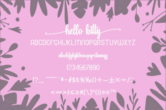 Hello Kitty Font Poster 4