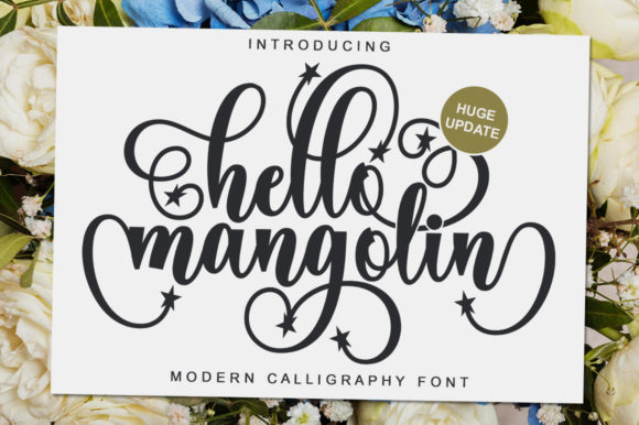 Hello Mangolin Update Font Poster 1