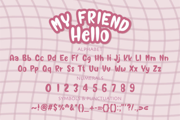 Hello My Friend Font Poster 2
